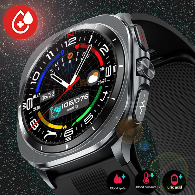 2025 Health track Smartwatch Air Pump Airbag True Blood Pressure Health Measure Smart Watch Men Women Blood oxygen BT Call