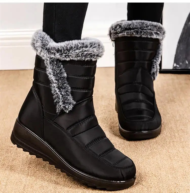 Boots Woman Snow New Women Shoes Platform Shoes Women Fashion Mid Women's High Boots 2025 Trend Botas Mujer Winter Shoes Boots