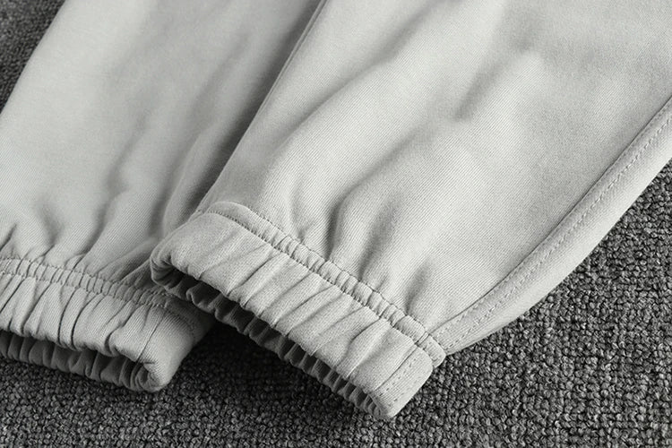 Herfst Amerikaanse Retro Terry Gebreide Borduurwerk Joggingbroek Heren Eenvoudige Elastische Taille Trekkoord Sport Casual Jeugd Losse Broek