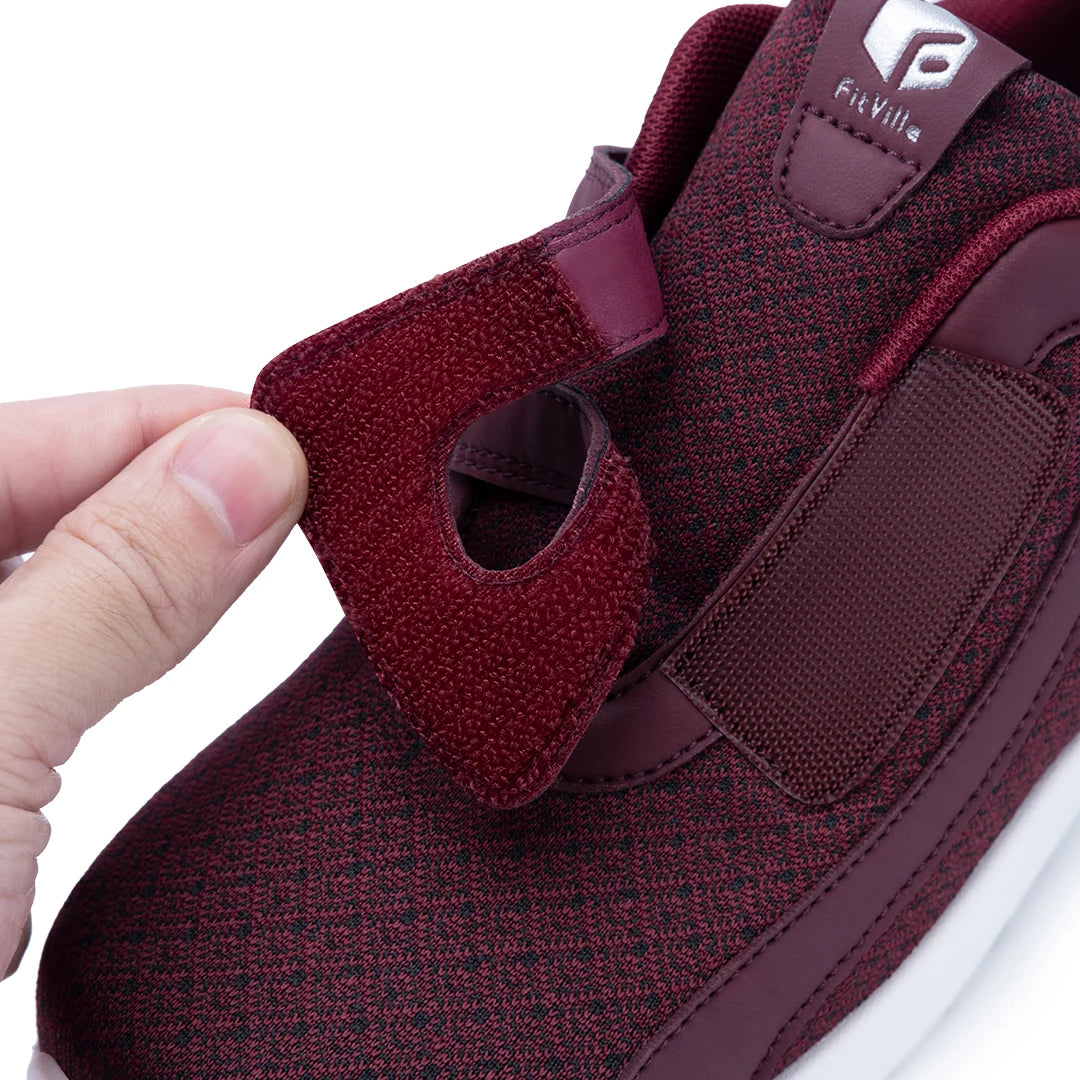 Dames sneakers met brede wandelschoenen, lichtgewicht, ademend en verstelbaar voor dikke voeten met ondersteuning van de voetboog