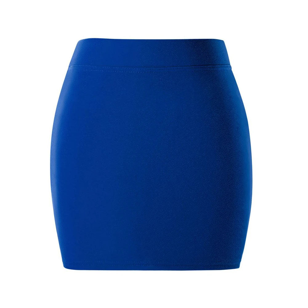 Summer Women Basic Skirt Package Hip Skirt Mini Elastic Pencil Skirts Office Lady Draped Slim Business Plus Size One Step Skirt