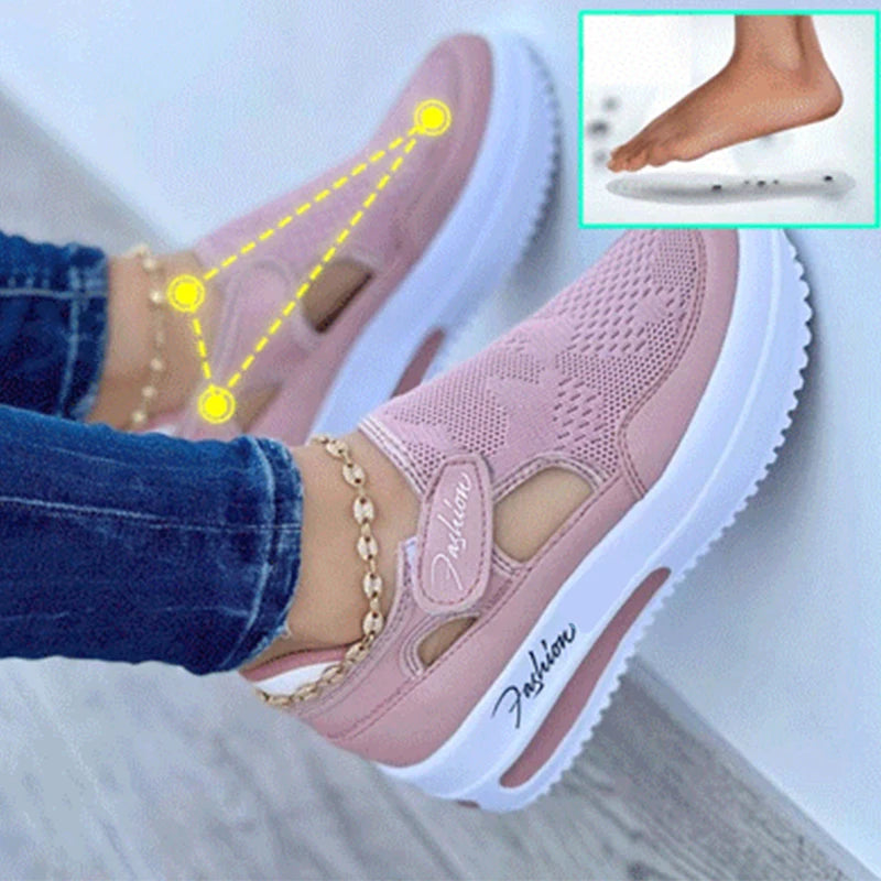 Red Sneakers Women Tennis Shoes Canvas Shoe Female Casual Shoes Ladies Sport Shoes Platform Sneaker Hollow Out Shoes