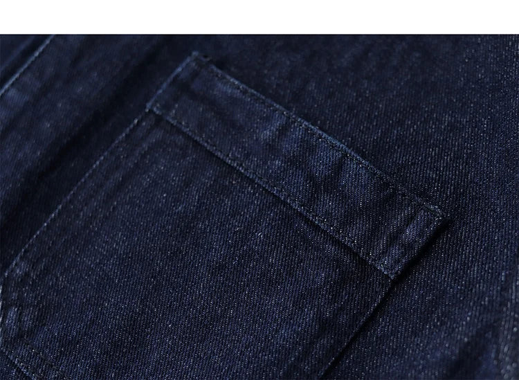 Lente Herfst Nieuwe Amerikaanse Retro Heavyweight Denim Cargo Jas Herenmode Puur Katoen Gewassen Multi Pocket Casual Jas