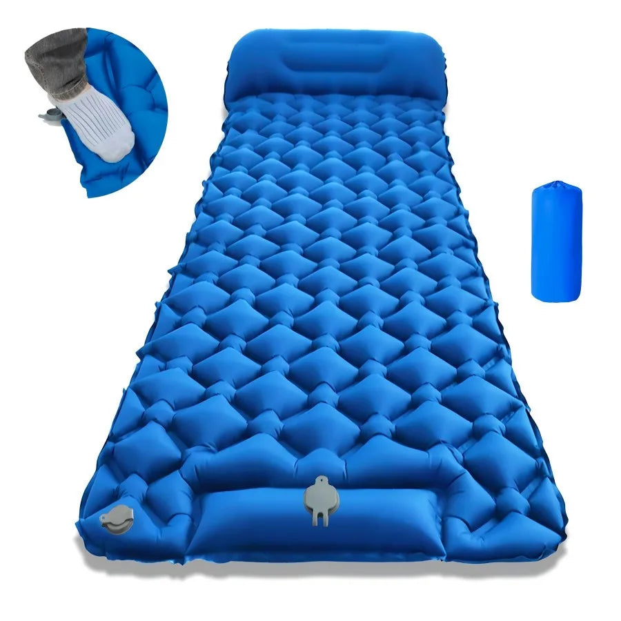 New Single Inflatable Mattress - Connectable, Lightweight & Portable for Camping, Travel, Home Use - Fast Shipping!