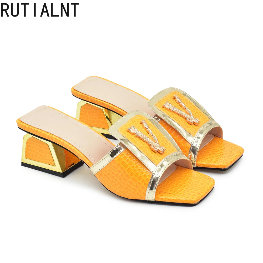 Elegant Women Shoes Slip on Open Toe Shoes for Wedding Women Plus Size Women Shoes 43 Luxury Nigerian Party Pumps