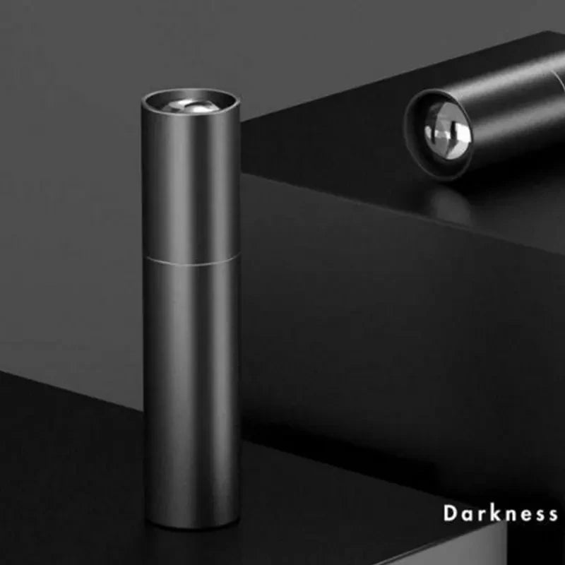 Mini Rechargable LED Flashlight Three Light Mode Waterproof Telescopic Powerful Flash Lights Outdoor Zoom Portable Torch