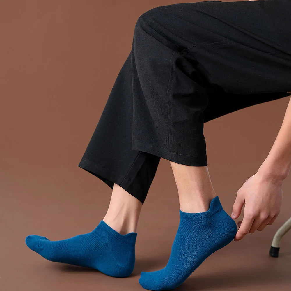 10/20 Pair Summer Men's Mesh Breathable No-Show Socks Fashion Casual Ankle Sports Cotton Socks For Men