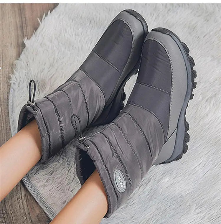 Women Boots Snow Plush Ladies Shoes Waterproof Women Shoes Zipper Boots Ladies Keep Warm Soft Botas Mujer Women's Winter Shoes