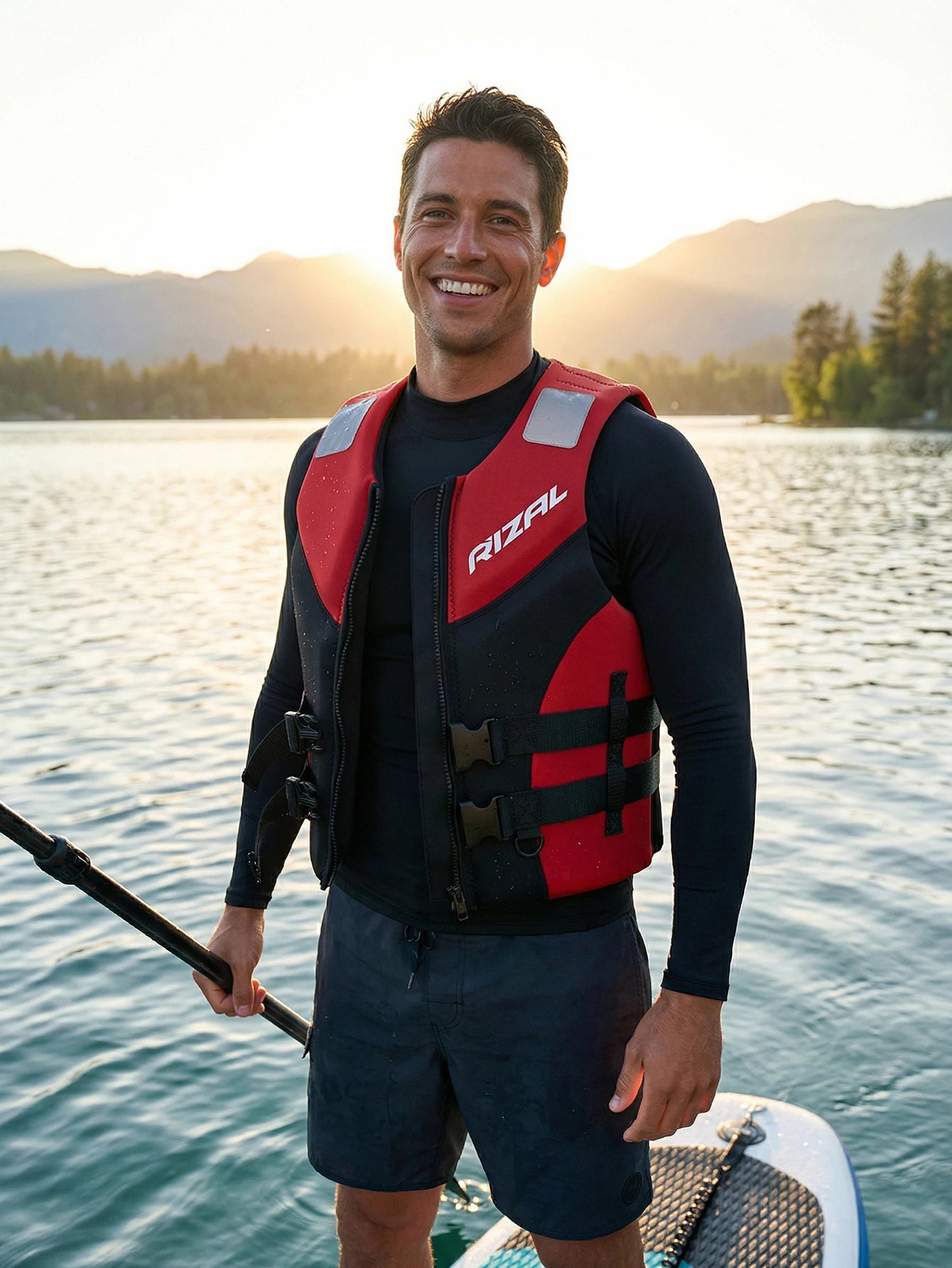 Adult Life Jacket Vest – Buoyancy Safety Vest for Kayaking, Surfing, Wakeboarding, Boating & Water Sports