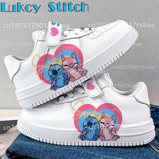 Lilo Stitch Sneakers Boys Girls Light Sports Student Shoes Hook Anti-Slip Outdoor For Kids Basket Shoes Children's Gift