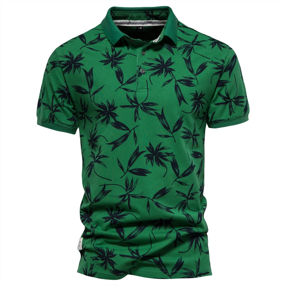 Men's Polo Shirts Cotton Short Sleeve Striped Contrast Colour Polo Shirts for Men Brand High Quality Social Polos Male