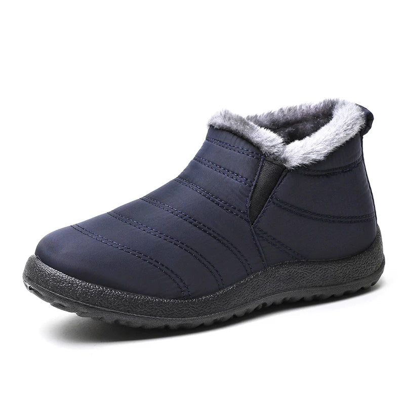 Men's Winter Waterproof Warm Fur Shoes Comfortable Sneakers Male Slip-On Shoes