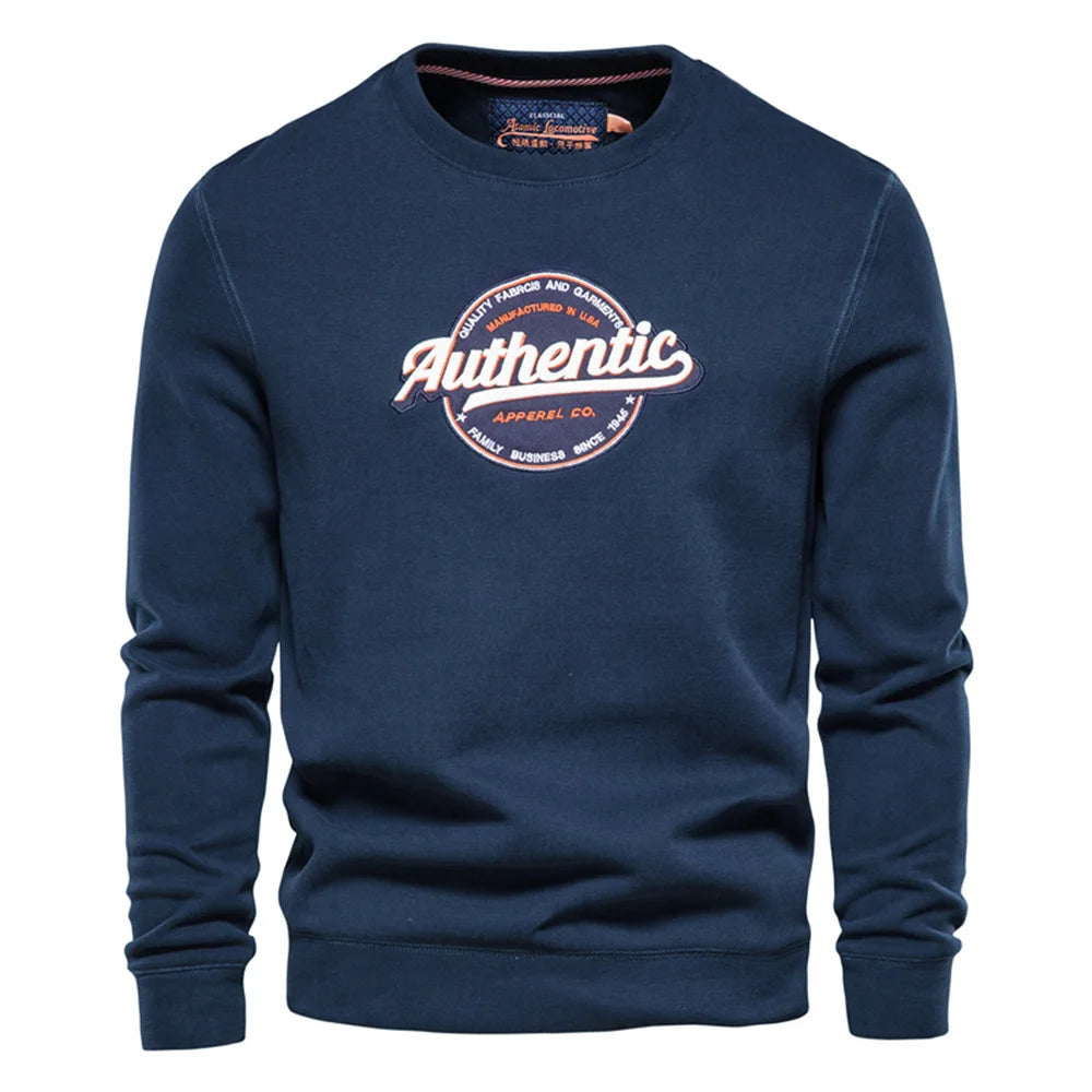 Plus Velvet Printed Sweatshirts Men's Streetwear Solid Colour Pullovers Hoodies Autumn Winter Sweatshirt for Men