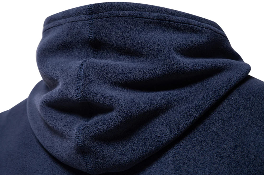Herren Winter Solid Fleece Hoody Hochwertiger warmer Casual Kordelzug Hut Sweatshirt Softshell Hoodies für Männer