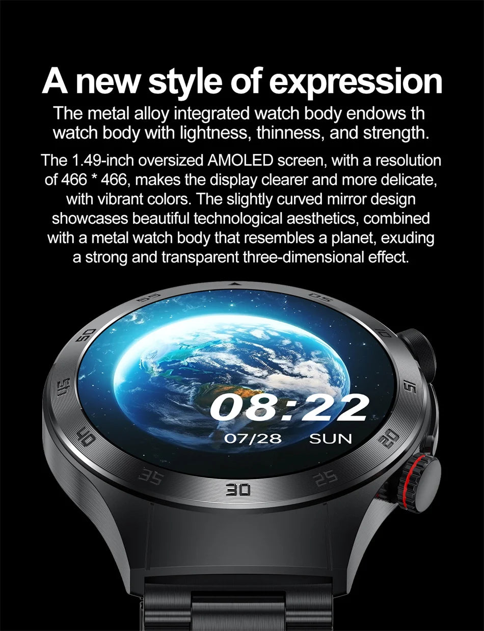2025 Nieuwe Smart Watch ECG + PPG Laserbehandeling Bloedlipiden Hartslag Bloeddruk Gezondheid Sport Smartwatch voor mannen - Compatibel met Huawei &amp; Xiaomi IOS