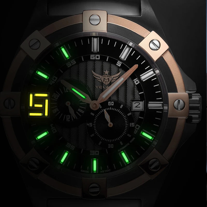 Yelang V1030 Men Brand Watches Japan MIYOTA 8219 Automatic Mechanical Luxury Wristwatch Swiss Luminous Waterproof T100 Watch