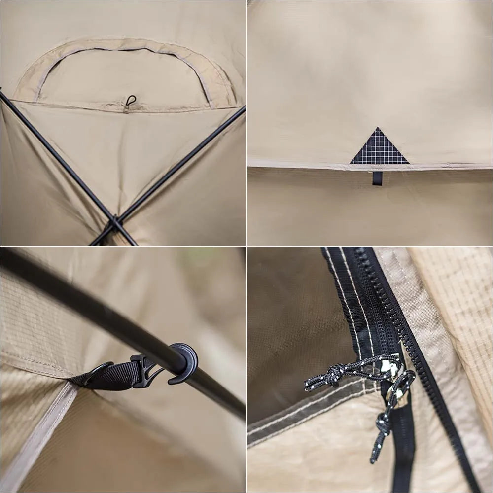 Camping Tent Commander Dome Tent Shelter Waterproof Windproof Ultra-light 70D Nylon 160/185/245CM