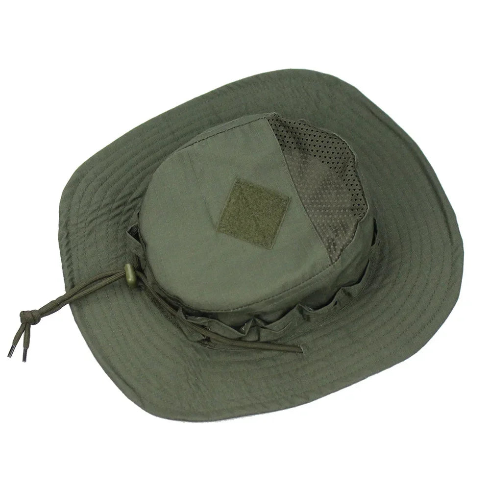 New Tactical Boonie Hat Cap Outdoor Sports Fishing Hiking Hat Hunting Hiking Camping Camo Sunproof Hats Mens Headwear