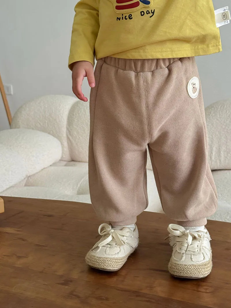 New Autumn Boys Girls Dog Baseball Uniform Cartoon Embroidered Pattern Kids Coat Fashion Children Clothes Pants 9M-5T Unisex