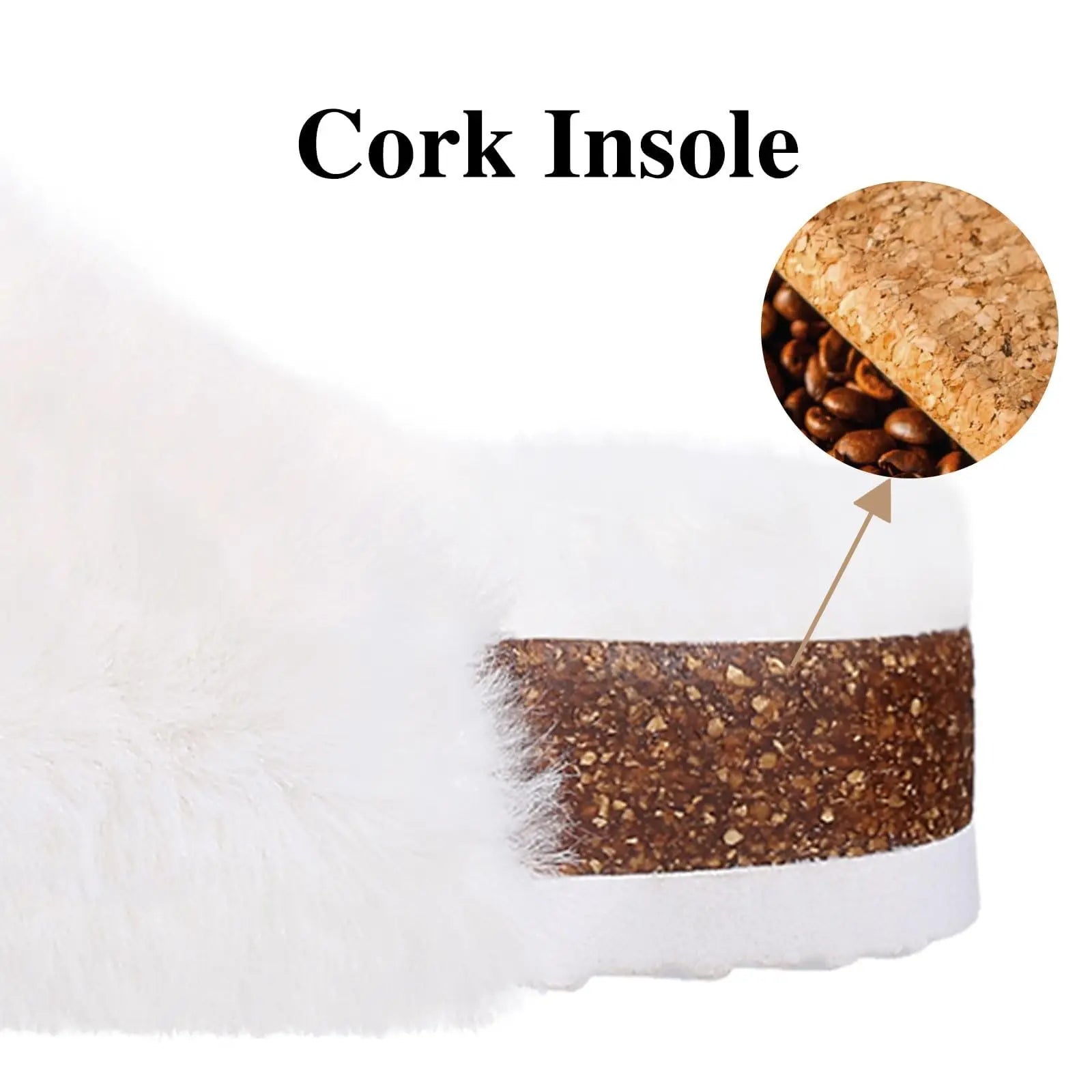 Women's Winter Warm Leisure Slippers Non-Slip Outdoor Slides Cork Insole Cosy Slip-On With Arch Support Suitable As Ladies' Sandals