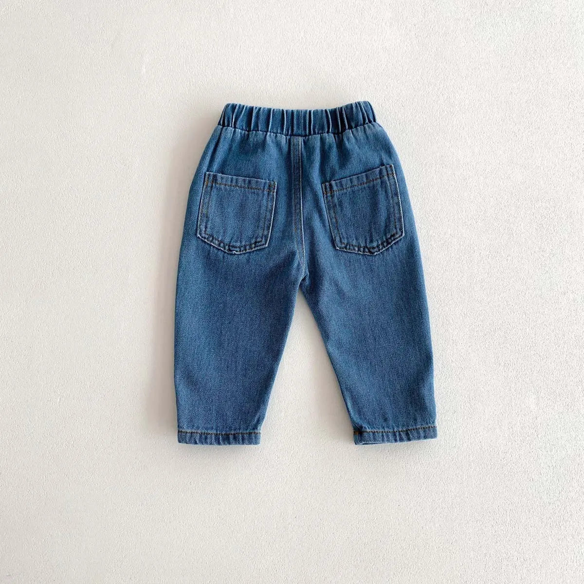 Kid's Trousers Base Colour Children Soft Denim Pants Boys Jeans Girls Solid Skinny Pants 1-6Y Unisex