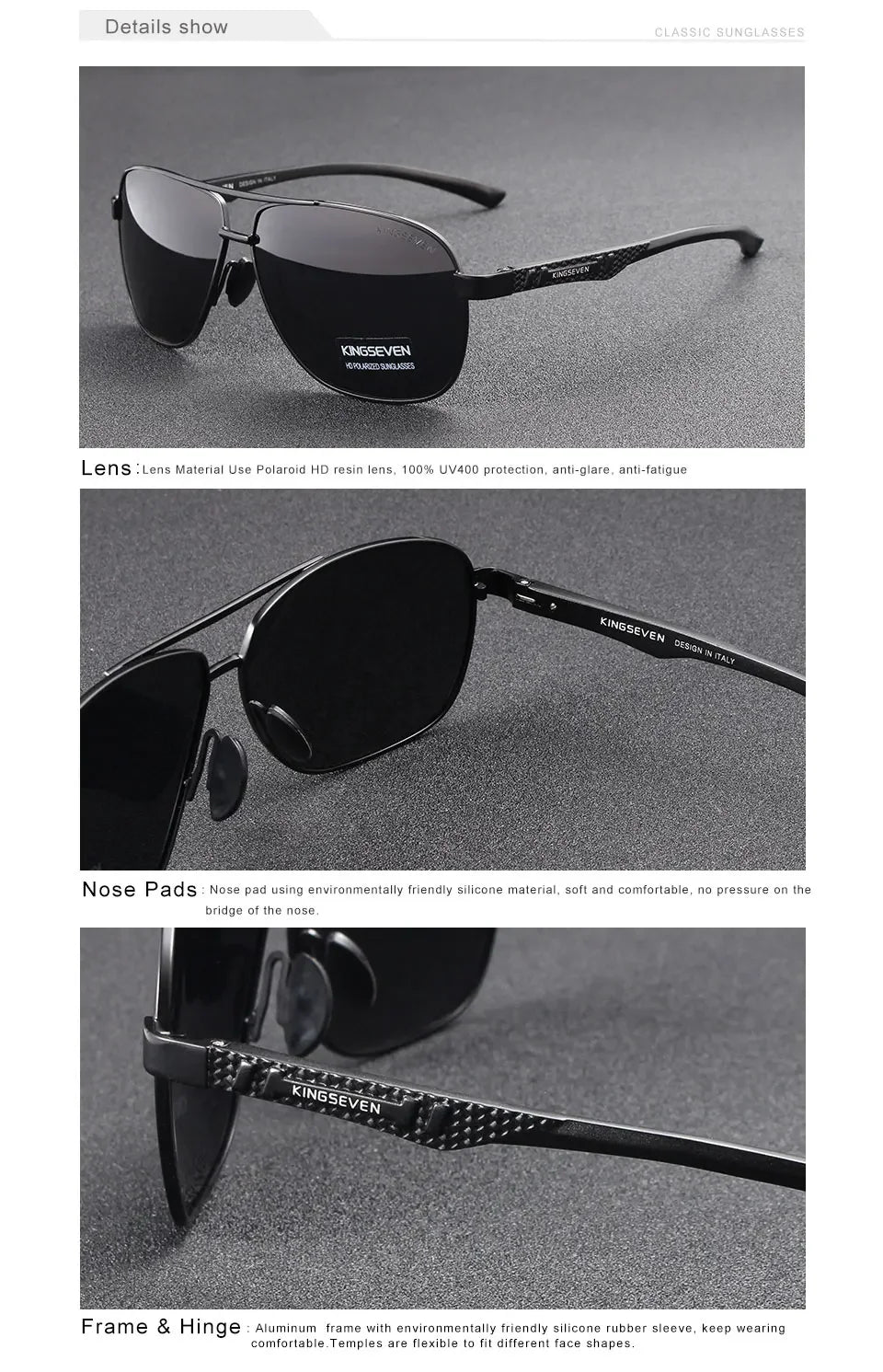 Polarized Aluminum Pilot Sunglasses UV400 HD Lens Men Women Photochromic Outdoor Eyewear Anti-Reflective Night Vision