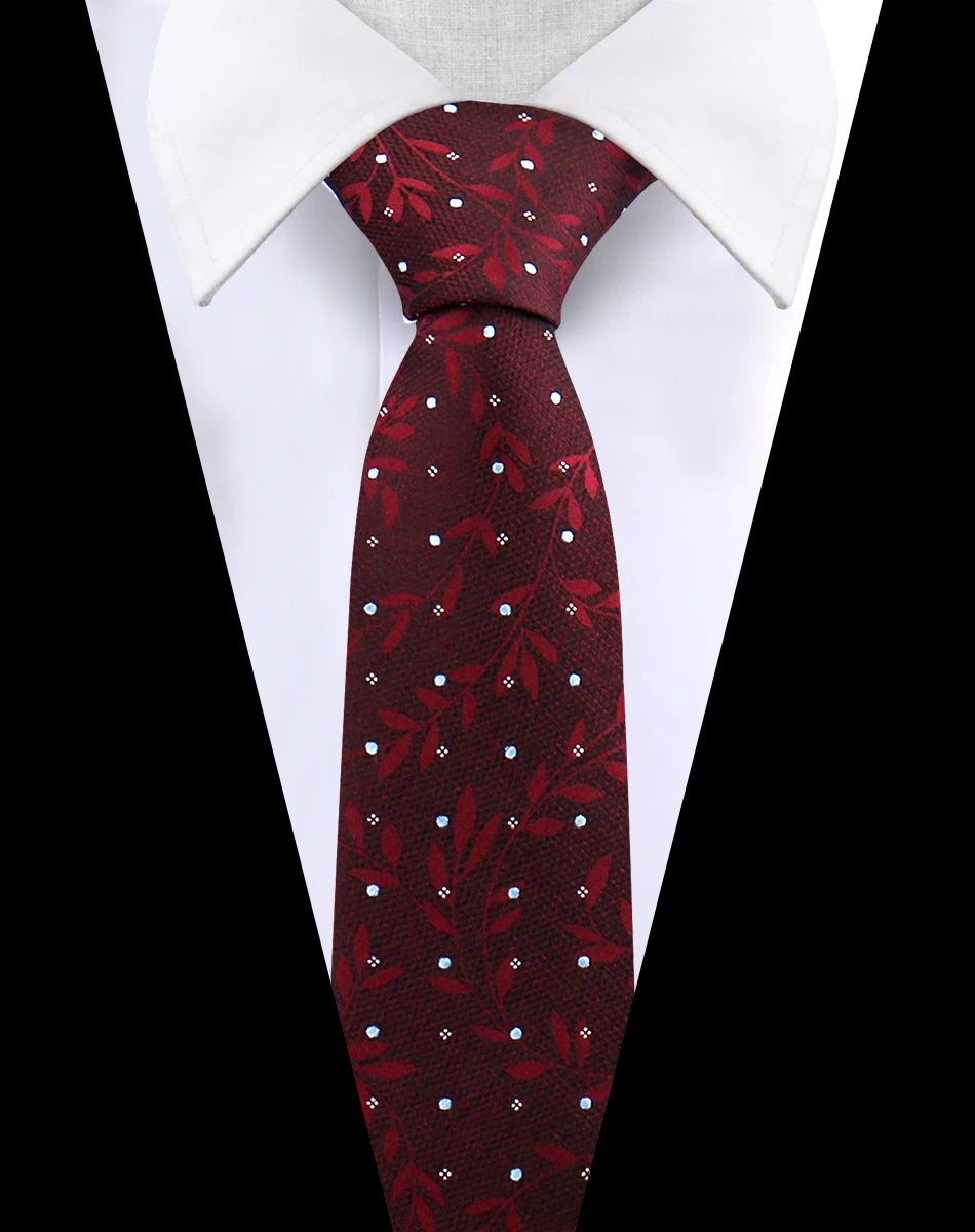 Men's Luxury Paisley Necktie Floral Wedding Style Business Tie Polyester 146x7.5cm Gift for Adult Male Occasions