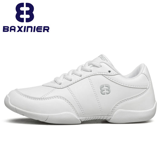Girls White Cheerleading Shoes Lightweight Youth Cheer Competition Sneakers Kids Training Dance Shoes Comfortable