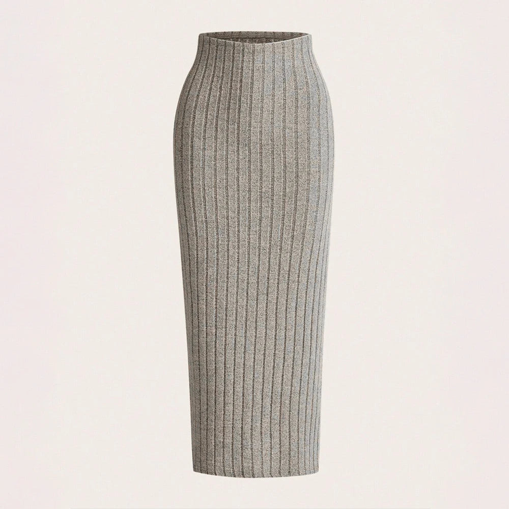Women's Skirts  Autumn Winter Decent Plain Natural Waist MIDI Wrap Casual Skirts