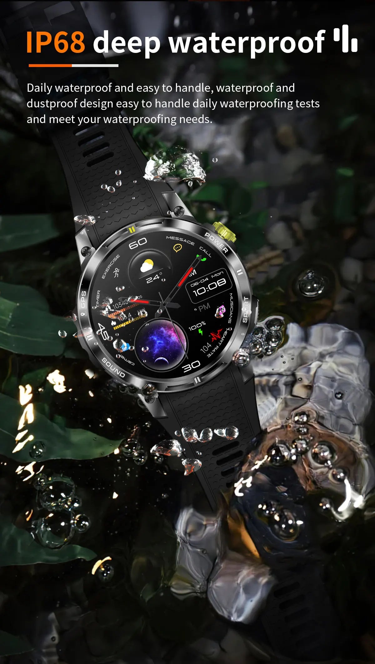 2025 Nieuwe GPS Sport Smart Watch Mannen Waterdichte Fitness Tracker Bluetooth Call 400MAH Batterij Armband Smartwatch Voor Vrouwen - Compatibel met Xiaomi IOS