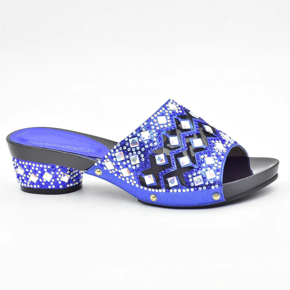 Italian Women Wedding Shoes and Bag Set Decorated with Rhinestone Shoes for Women 2025 Designer Luxury Elegant Pumps