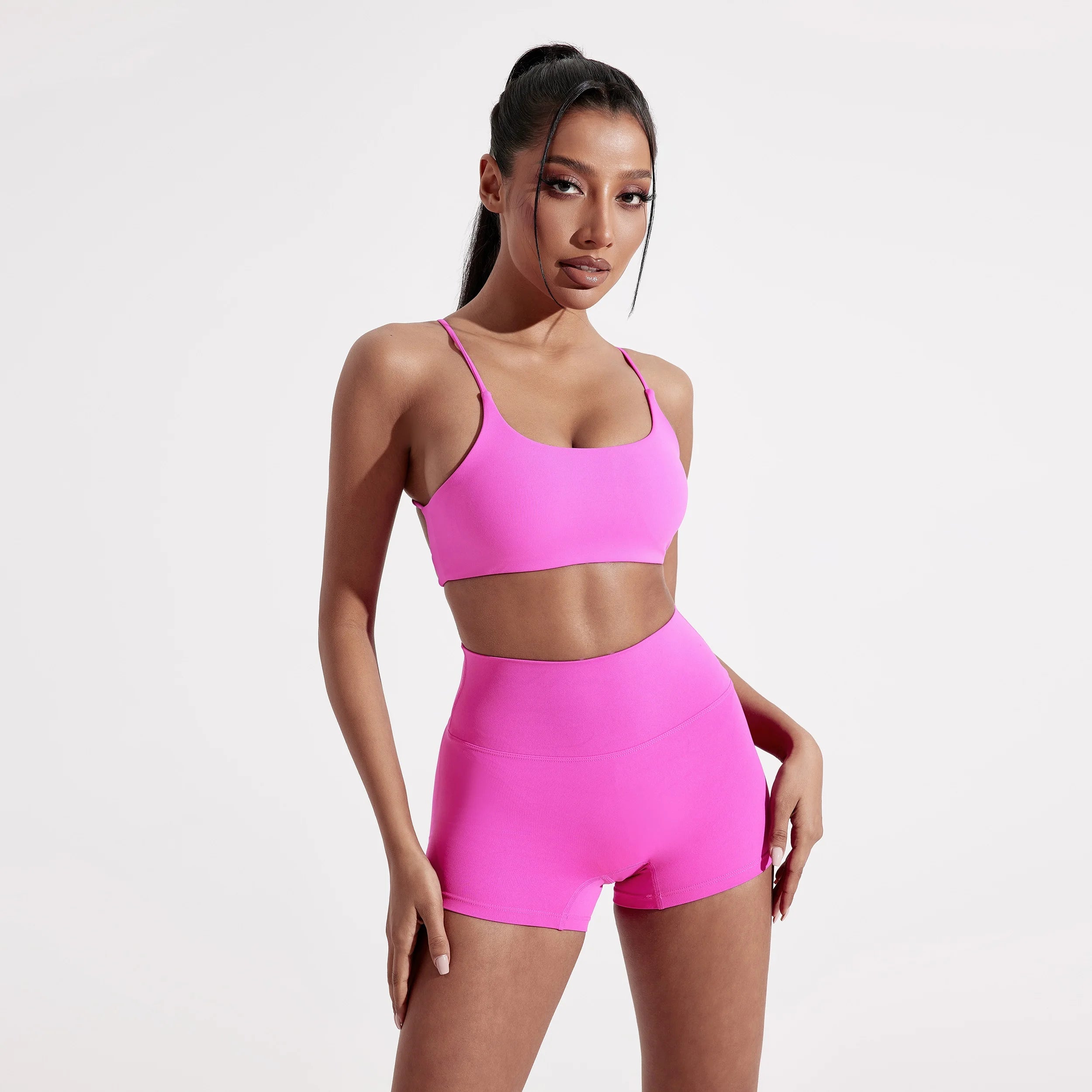 Women’s Cross Back Sports Bra – High Support Padded Fitness Yoga Bra for Gym Workout & Running Activewear