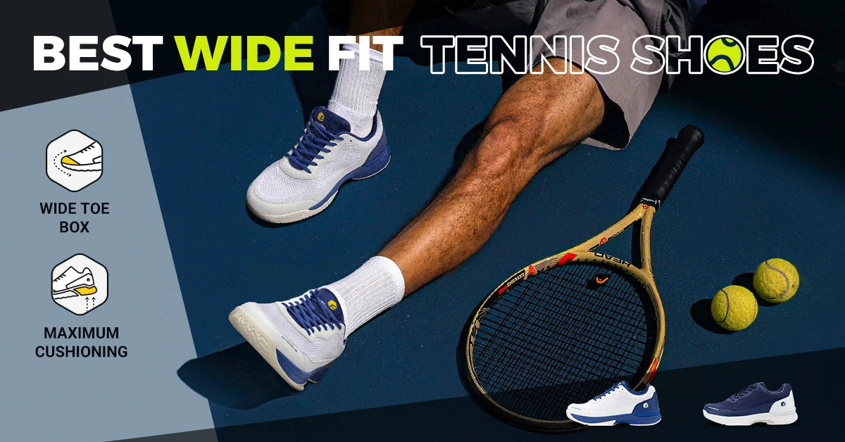 Sports Shoe for Men's Tennis Shoes Professional Training Sneakers Anti-Slip Sweat Absorbent Swollen Feet Arch Support