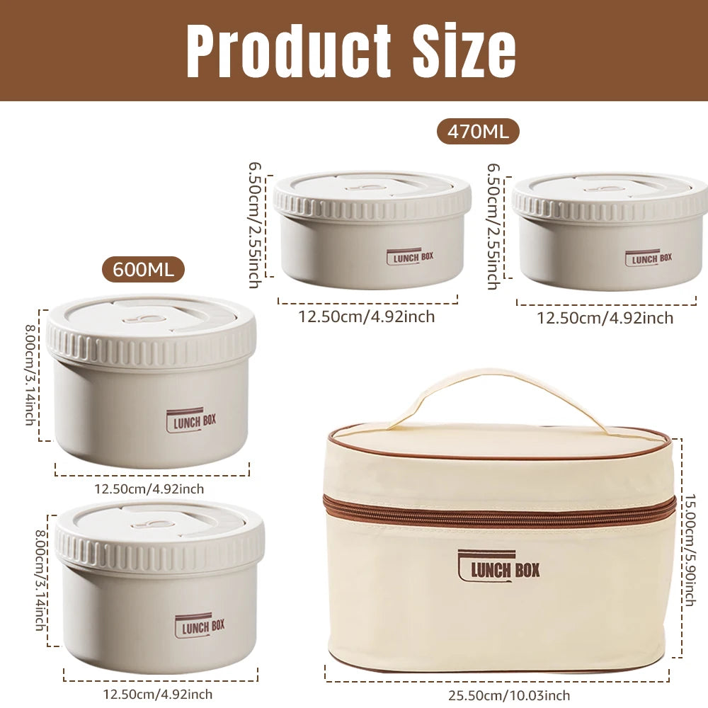 Thermal Lunch Box Portable Japanese Style Bento Box Lunchbox Leakproof Food Container Microwave oven Dinnerware for Students