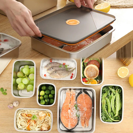 304 SS luchtdichte lekvrije containers, BPA-vrij - koelkast/vriezer/magnetronbestendig, stapelbaar - Home/Keuken Lunchbox Fruit/Maaltijden