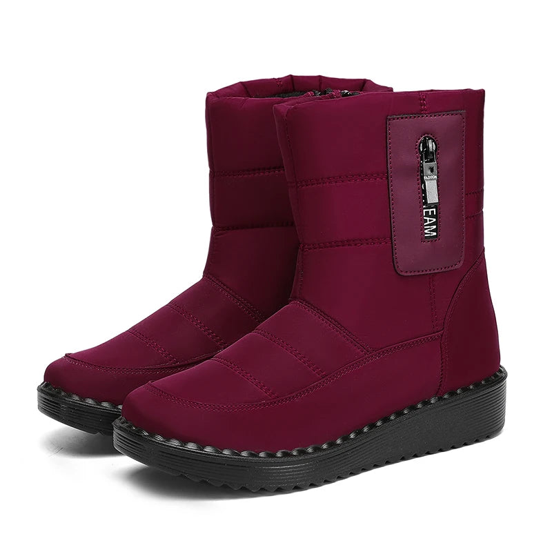 Boots Women Snow Plush Women's Boots Platform Women Shoes Casual Keep Warm Shoes Woman Flat Soft Winter Shoes Botas Mujer