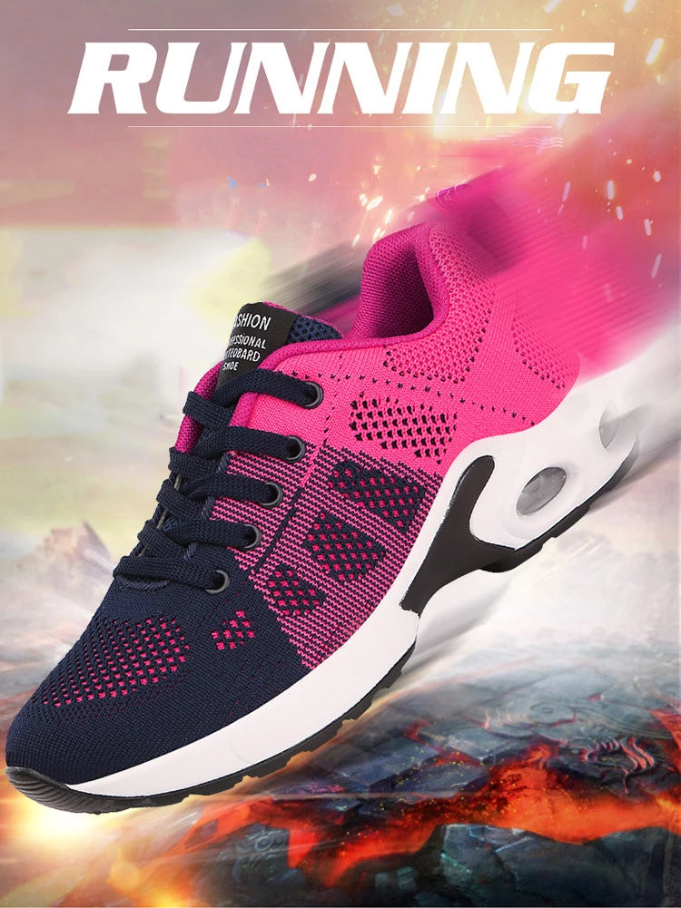 Fashion Women Sneakers Lace Up Women's Sneakers Plus Size Platform Shoes Soft Breathable Zapatillas Mujer Female Footwear