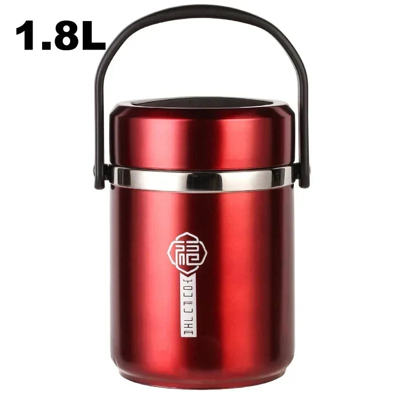 6 uur thermische vacuüm lunchbox 304 roestvrij staal geïsoleerde Worker volwassen voedselcontainer grote picknick student bento box set