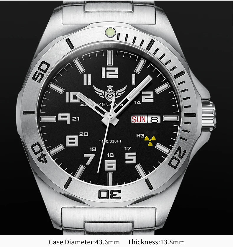 YELANG Watch Men's 44MM Mechanical Wristwatches Luxury Sapphire Glass AR Coated Automatic Watches 10BAR Waterproof Watch For Men