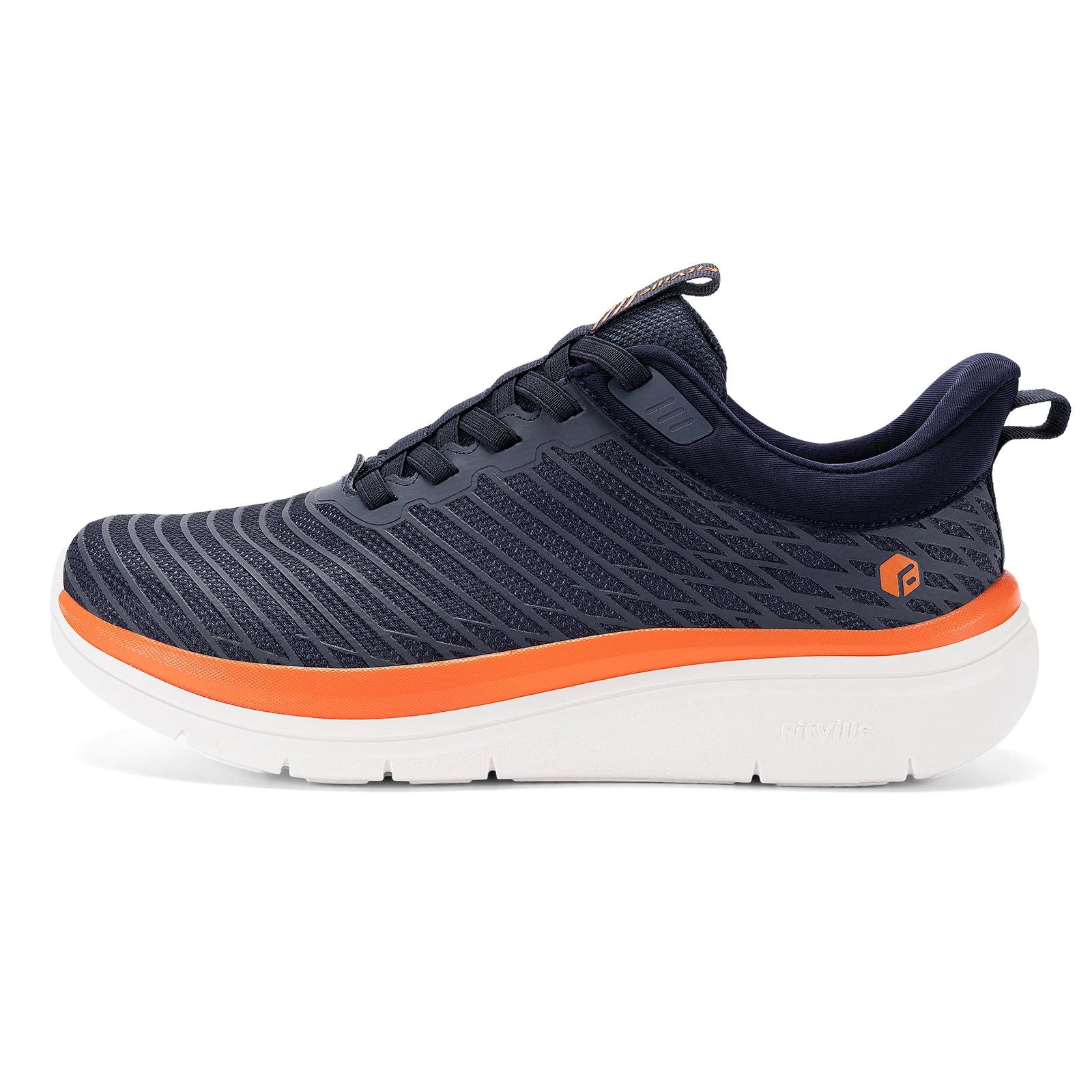 Men’s Wide Fit Walking Shoes – Breathable Lightweight Sneakers with Arch Support & Shock Absorption for Flat Feet