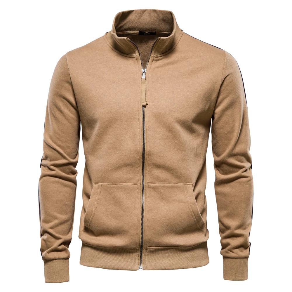 Nieuwe katoenen sweatshirts met rits voor heren, casual sportcardigan, jack en sweatshirt voor heren