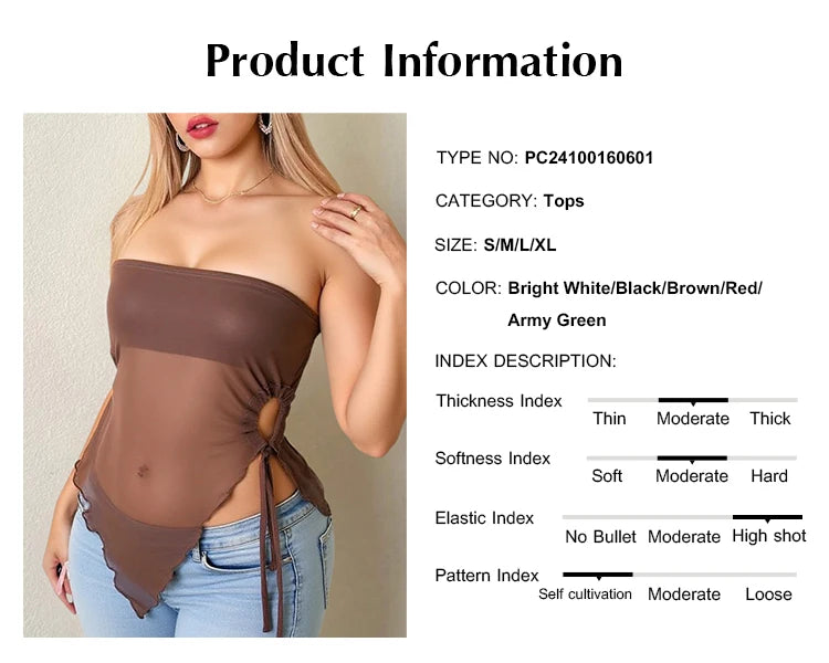 Women's Tanks Summer French Trendy Plain Cut Out Asymmetrical Hem Sleeveless Off Shoulder Tube Milkmaid Tanks