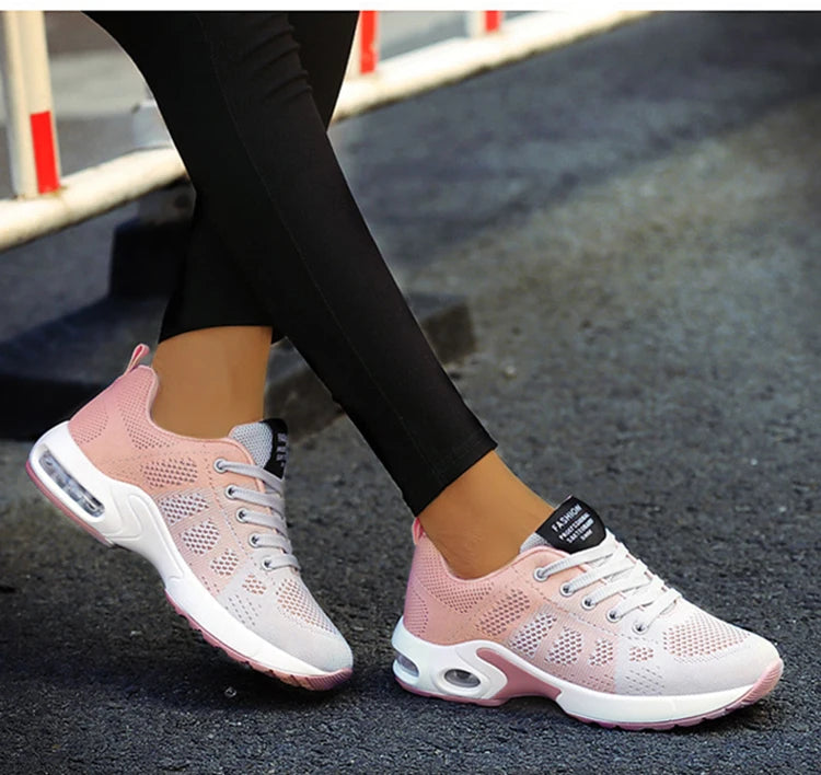 Fashion Women Sneakers Lace Up Women's Sneakers Plus Size Platform Shoes Soft Breathable Zapatillas Mujer Female Footwear