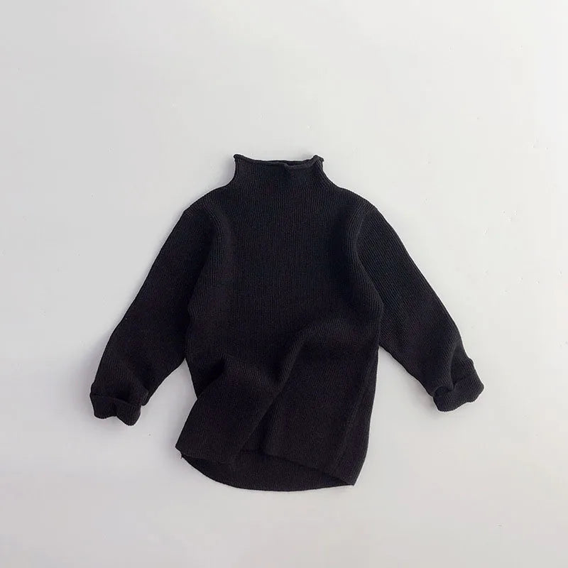 Kids Sweaters Half Turtleneck Girls Base Sweaters 5 Colours Girls Boys Knit Pullover 1-6Y Unisex