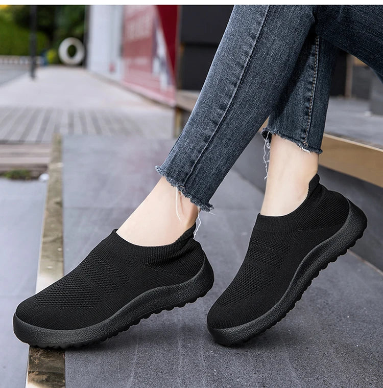 Women Fashion Sneakers Slip On Platform Sneakers Walking Women's Sneakers Plus Size Ladies Vulcanize Shoes Tenis Feminino