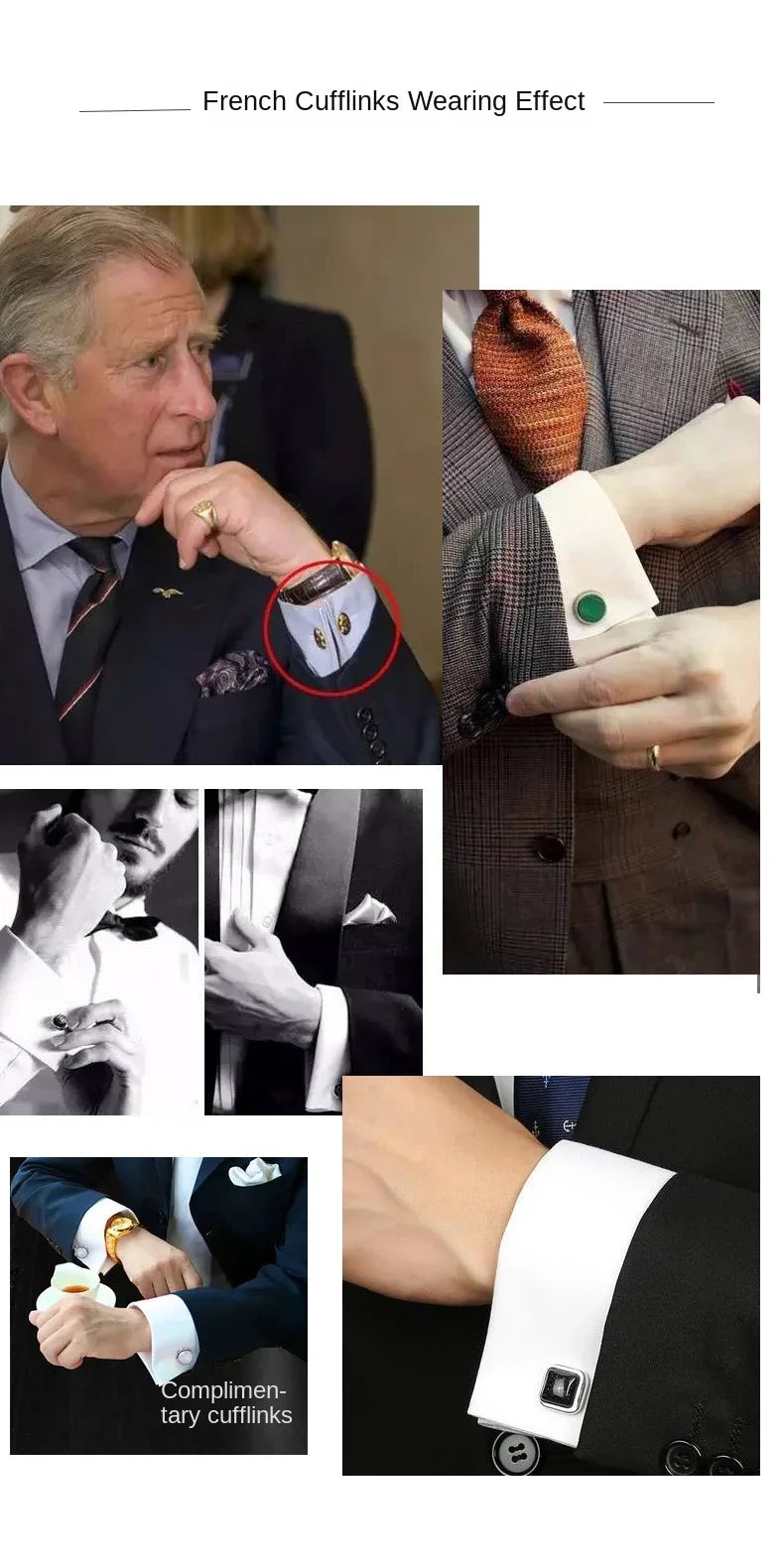 2024 Niche Chic Dubbelgevouwen Mouw Windsor Kraag Zakelijk Overhemd met Lange Mouwen Heren Hoogwaardige Jurk willekeurige Franse Manchetknopen