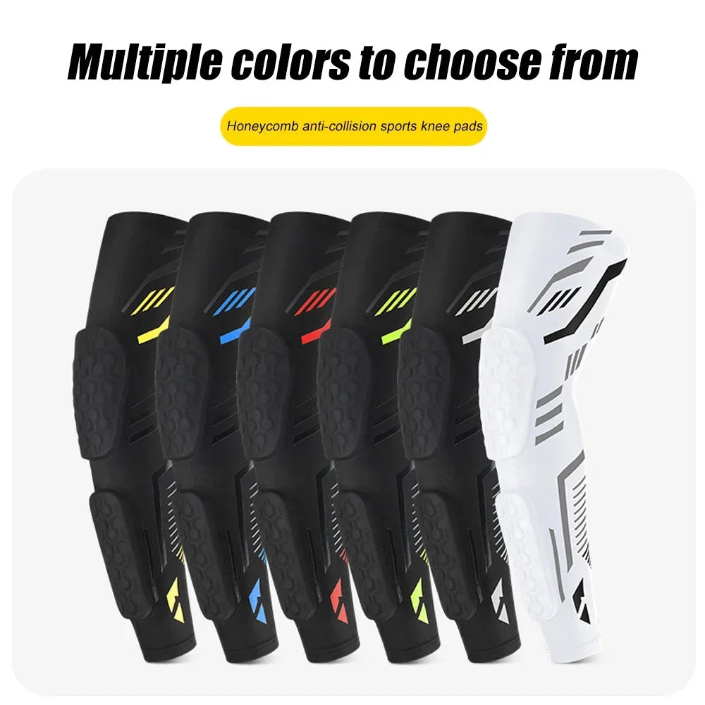 Sports Anti-Collision Padded Arm Sleeves For Protection of Elbow and Forearm During Sports - Honeycomb Pads For Men & Women