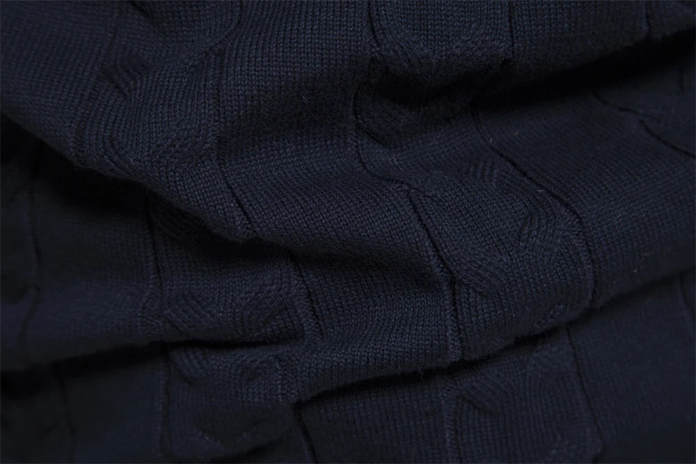 Men's Autumn High Quality Zipper Pullers Warm Winter Cotton Sweaters for Men Ethnic Patterns Casual Male Sweater