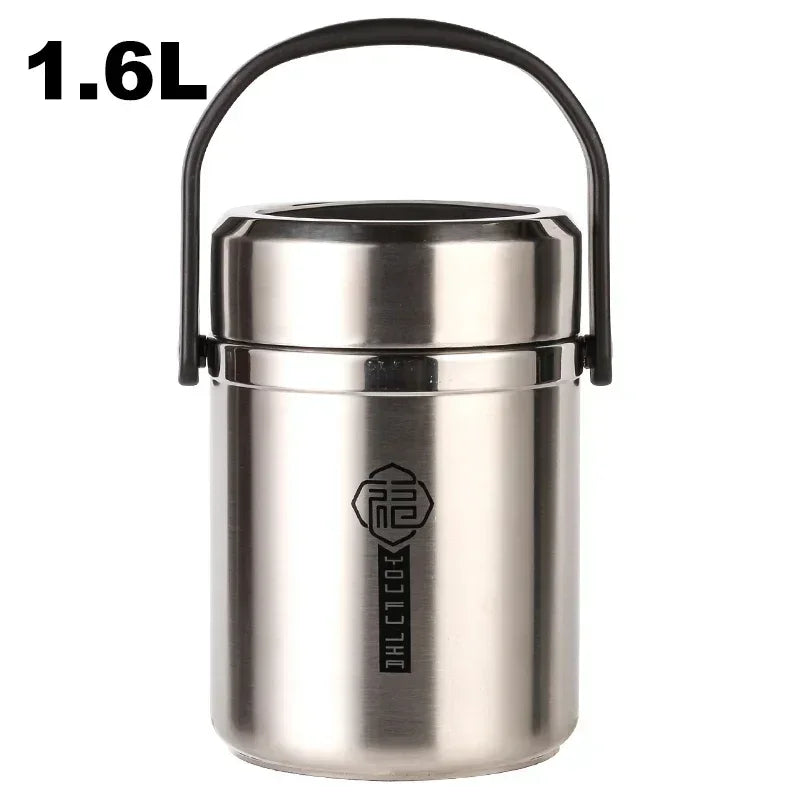 6 uur thermische vacuüm lunchbox 304 roestvrij staal geïsoleerde Worker volwassen voedselcontainer grote picknick student bento box set