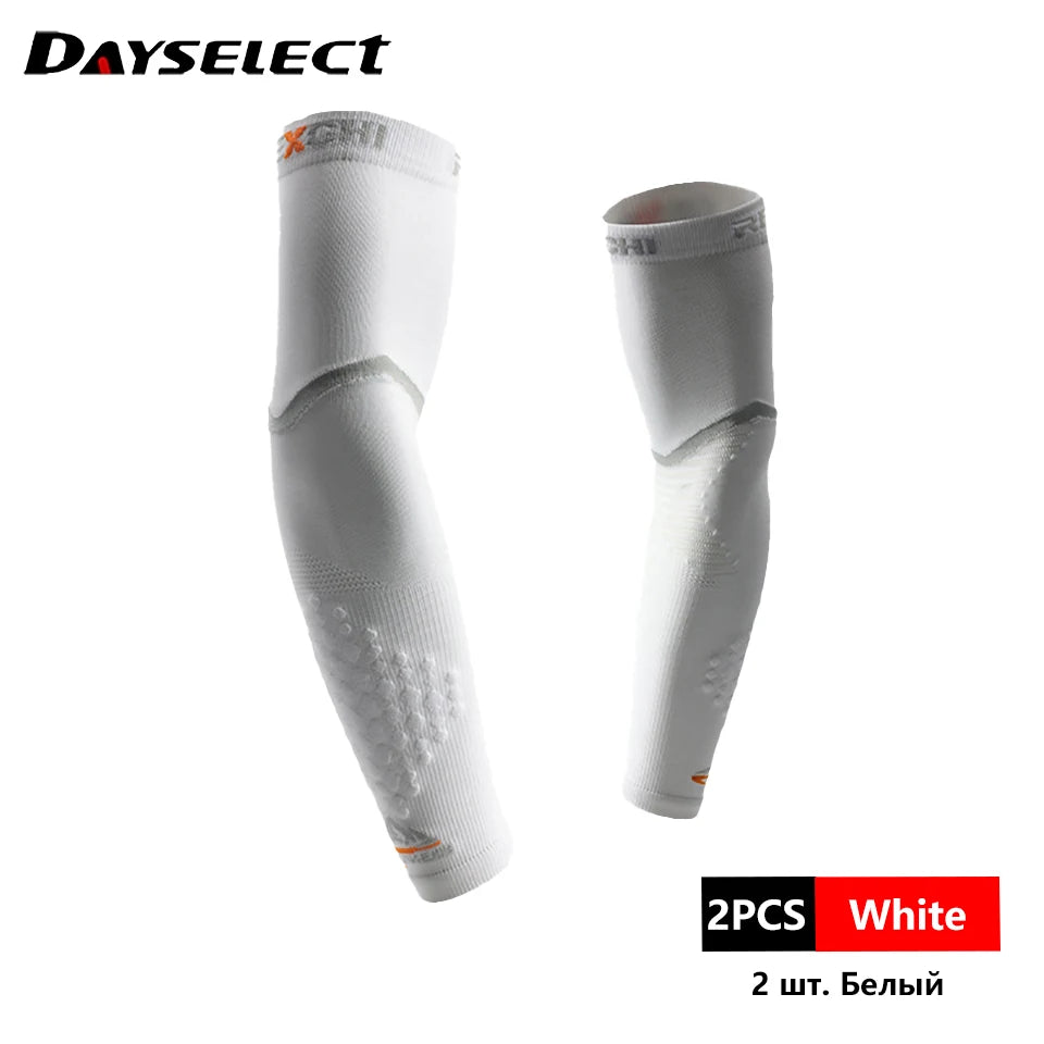2 stuks sportarm compressiemouwen, bescherming voor hardlooparmen, fitness, basketbal elleboogbeschermers, sport, fietsen, armwarmers